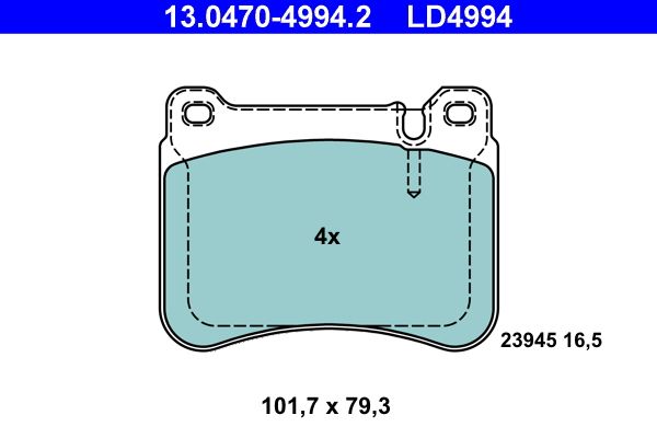 ATE 13.0470-4994.2 Brake Pad Set, disc brake
