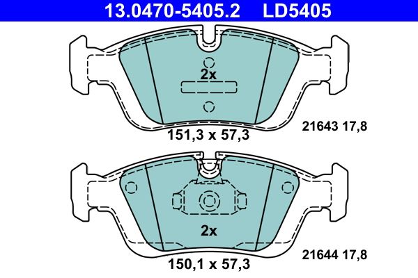 ATE 13.0470-5405.2 Brake Pad Set, disc brake