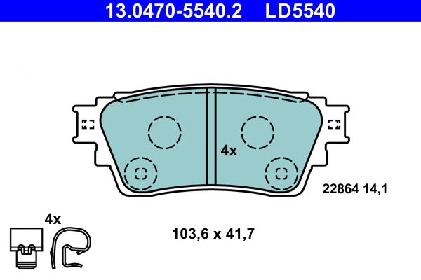 ATE 13.0470-5540.2 Brake Pad Set, disc brake