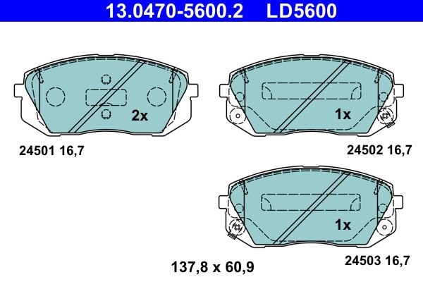 ATE 13.0470-5600.2 Brake Pad Set, disc brake