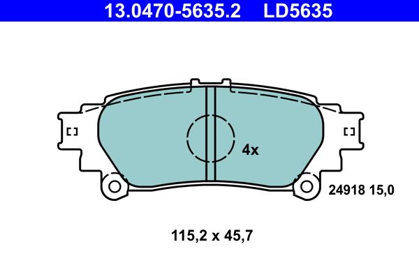 ATE 13.0470-5635.2 Brake Pad Set, disc brake