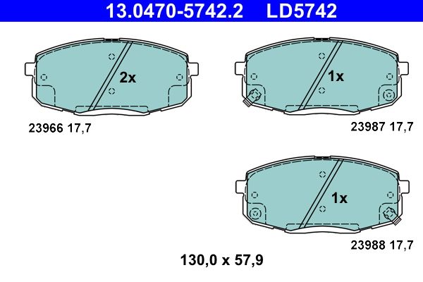 ATE 13.0470-5742.2 Brake Pad Set, disc brake