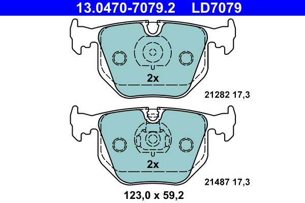 ATE 13.0470-7079.2 Brake Pad Set, disc brake