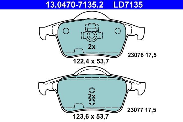 ATE 13.0470-7135.2 Brake Pad Set, disc brake