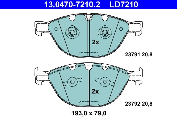 ATE 13.0470-7210.2 Brake Pad Set, disc brake