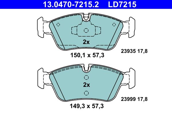 ATE 13.0470-7215.2 Brake Pad Set, disc brake