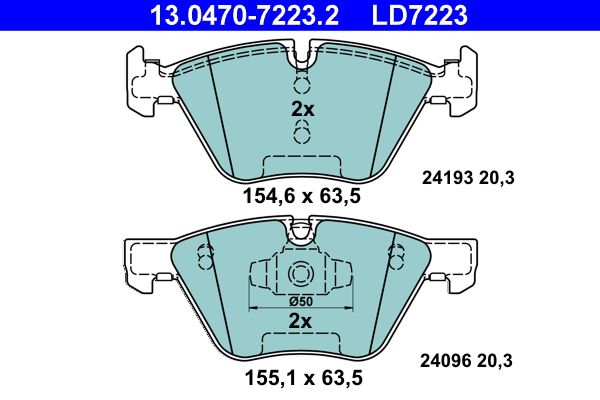 ATE 13.0470-7223.2 Brake Pad Set, disc brake