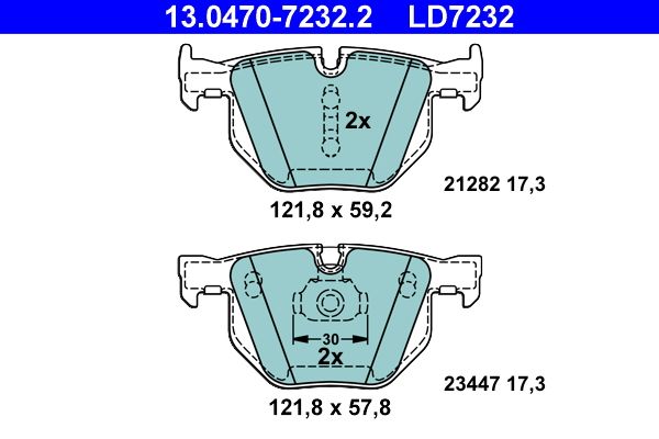 ATE 13.0470-7232.2 Brake Pad Set, disc brake