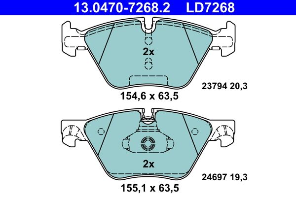 ATE 13.0470-7268.2 Brake Pad Set, disc brake