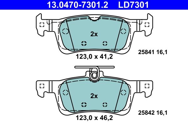 ATE 13.0470-7301.2 Brake Pad Set, disc brake