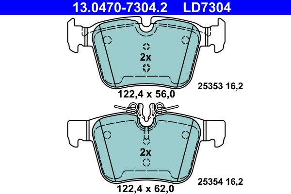 ATE 13.0470-7304.2 Brake Pad Set, disc brake