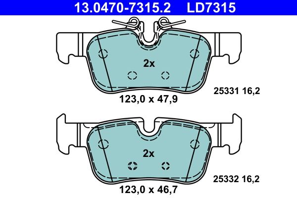 ATE 13.0470-7315.2 Brake Pad Set, disc brake