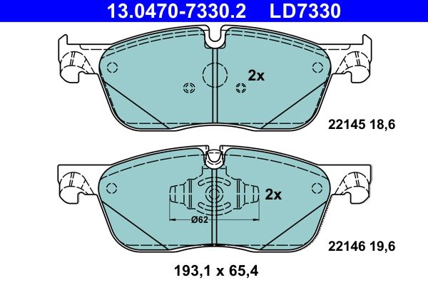 ATE 13.0470-7330.2 Brake Pad Set, disc brake