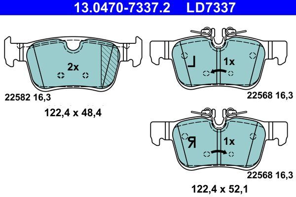 ATE 13.0470-7337.2 Brake Pad Set, disc brake