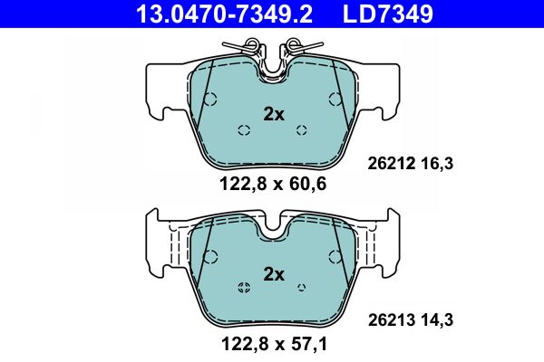ATE 13.0470-7349.2 Brake Pad Set, disc brake