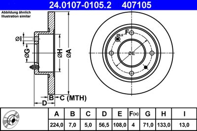 Brake Disc ATE 24.0107-0105.2