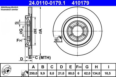 Brake Disc ATE 24.0110-0179.1