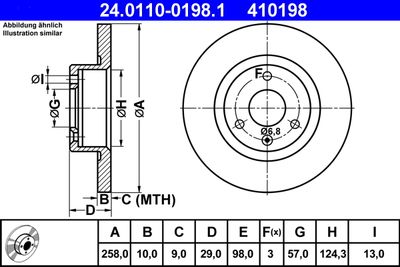 Brake Disc ATE 24.0110-0198.1