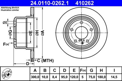 Brake Disc ATE 24.0110-0262.1