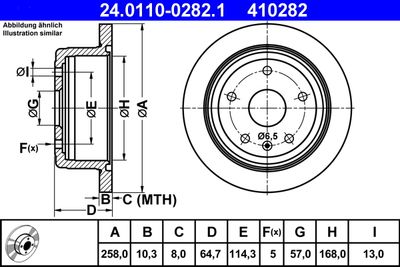Brake Disc ATE 24.0110-0282.1