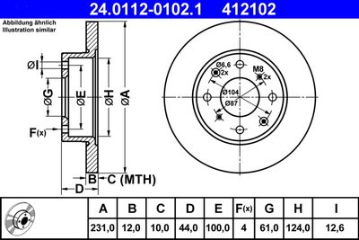 Brake Disc ATE 24.0112-0102.1
