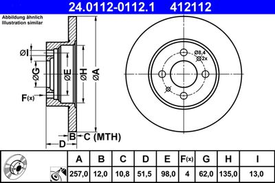 Brake Disc ATE 24.0112-0112.1