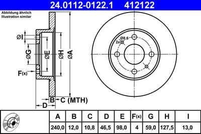 Brake Disc ATE 24.0112-0122.1