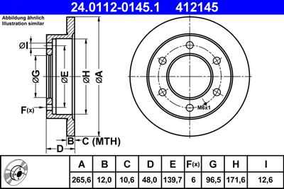 Brake Disc ATE 24.0112-0145.1