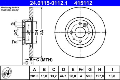 Brake Disc ATE 24.0115-0112.1