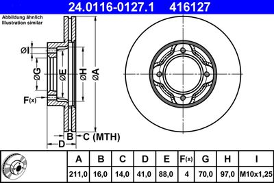 Brake Disc ATE 24.0116-0127.1