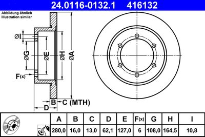 Brake Disc ATE 24.0116-0132.1