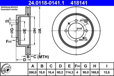Brake Disc ATE 24.0118-0141.1