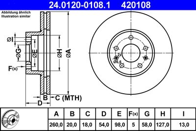 Brake Disc ATE 24.0120-0108.1