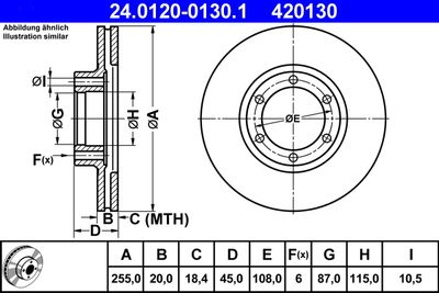 Brake Disc ATE 24.0120-0130.1