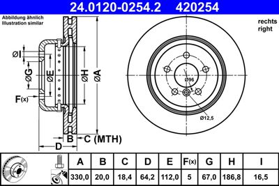 Brake Disc ATE 24.0120-0254.2