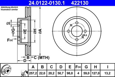Brake Disc ATE 24.0122-0130.1