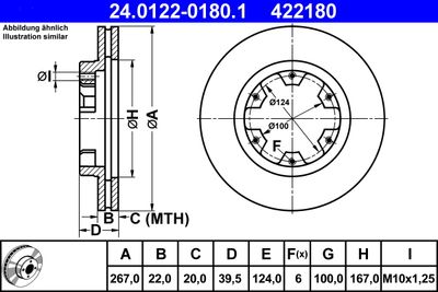 Brake Disc ATE 24.0122-0180.1
