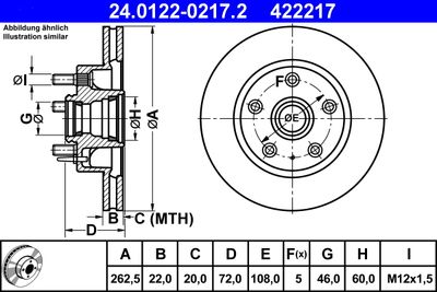 Brake Disc ATE 24.0122-0217.2