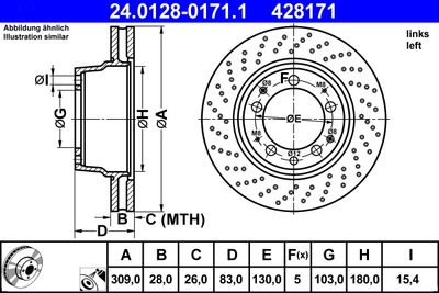 Brake Disc ATE 24.0128-0171.1