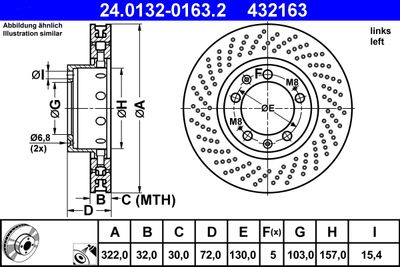 Brake Disc ATE 24.0132-0163.2