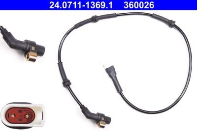 Sensor, wheel speed ATE 24.0711-1369.1