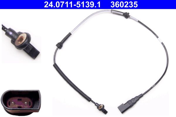 ATE 24.0711-5139.1 Sensor, wheel speed