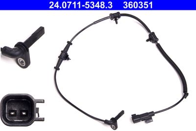 Sensor, wheel speed ATE 24.0711-5348.3