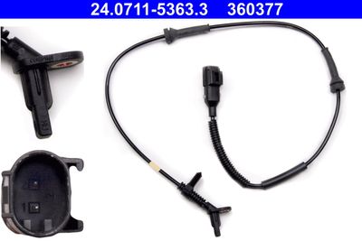Sensor, wheel speed ATE 24.0711-5363.3