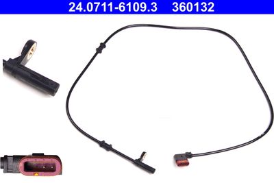 Sensor, wheel speed ATE 24.0711-6109.3