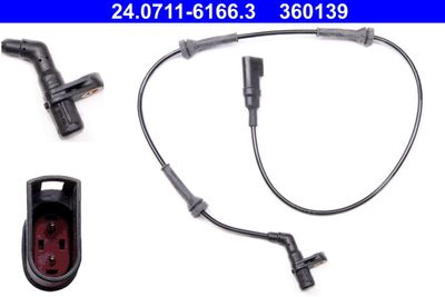 Sensor, wheel speed ATE 24.0711-6166.3