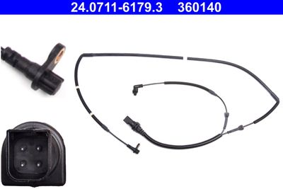 Sensor, wheel speed ATE 24.0711-6179.3