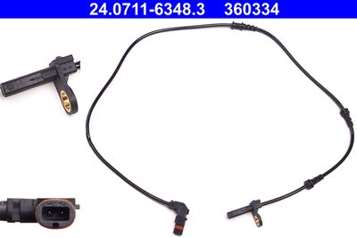 Sensor, wheel speed ATE 24.0711-6348.3