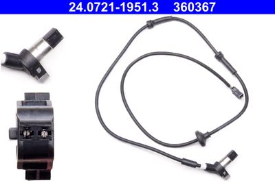 Sensor, wheel speed ATE 24.0721-1951.3