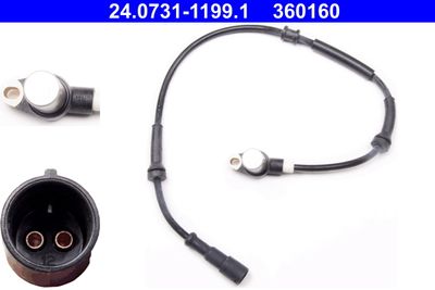 Sensor, wheel speed ATE 24.0731-1199.1